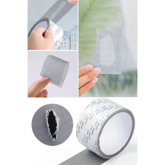 Güçlü Yapışkanlı Pencere Tamir Bandı, Böcek Önleyici Yama Bandı 2 mt x 5 cm