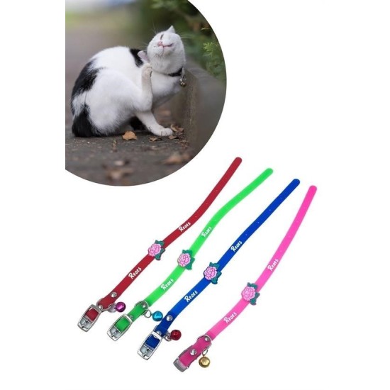 Çıngıraklı Zilli Sevimli Renkli Slikon Kedi Köpek Boyun Tasması Çıngıraklı Zilli Sevimli Renkli Slikon Kedi Köpek Boyun Tasması