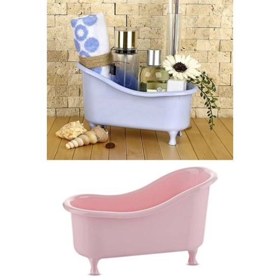 Dekoratif Mini Küvet Şeklinde Çok Amaçlı Banyo Düzenleyici Sepet Dekoratif Mini Küvet Şeklinde Çok Amaçlı Banyo Düzenleyici Sepet