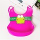 Çocuk Bebek Mama Önlüğü Dökülme Engelleyici Bükülebilir Pembe Çocuk Bebek Mama Önlüğü Dökülme Engelleyici Bükülebilir Pembe