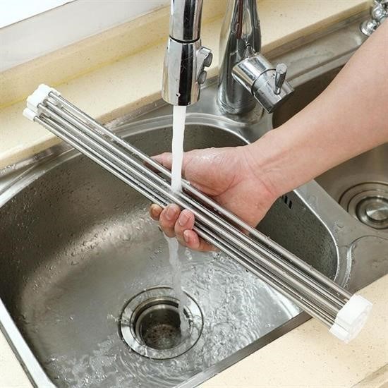 Evye Üstü Katlanır Nihale Paslanmaz Çelik Pratik Sebze Meyve Bulaşık Kurutma Süzgeci Evye Üstü Katlanır Nihale Paslanmaz Çelik Pratik Sebze Meyve Bulaşık Kurutma Süzgeci