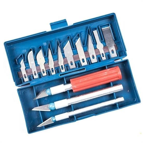 Zanaat 16 Parça Hobi Gravür Ahşap Heykel Çömlek Oyma Şekil Verme 13 Maket Bıçak Neşter Seti Zanaat 16 Parça Hobi Gravür Ahşap Heykel Çömlek Oyma Şekil Verme 13 Maket Bıçak Neşter Seti