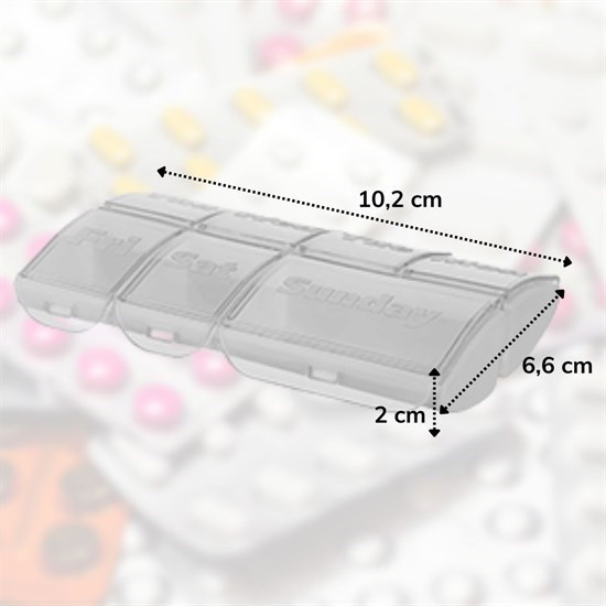 Haftalık 7 Bölmeli İlaç Saklama ve Hatırlatma Kutusu