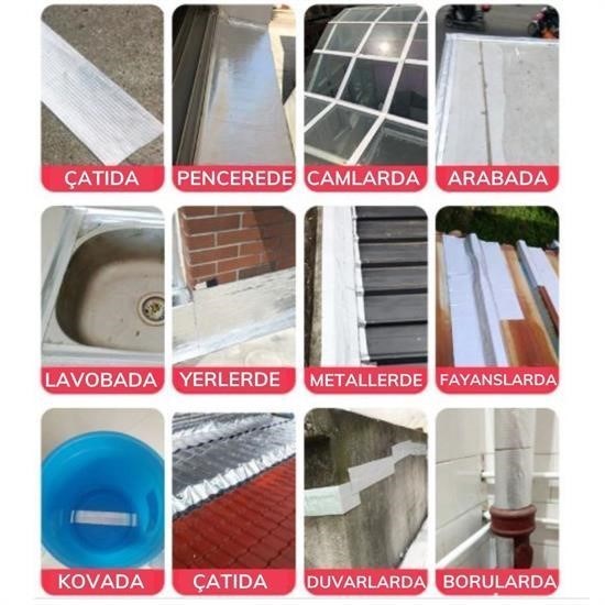 2 Mt Yüksek Sıcaklık Dayanan Su Geçirmez Çatı Duvar Çatlak Onarıcı Yapışkan Bant Folyo 5 Cm 2 Mt Yüksek Sıcaklık Dayanan Su Geçirmez Çatı Duvar Çatlak Onarıcı Yapışkan Bant Folyo 5 Cm