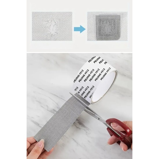 Güçlü Yapışkanlı Pencere Tamir Bandı, Böcek Önleyici Yama Bandı 2 mt x 5 cm