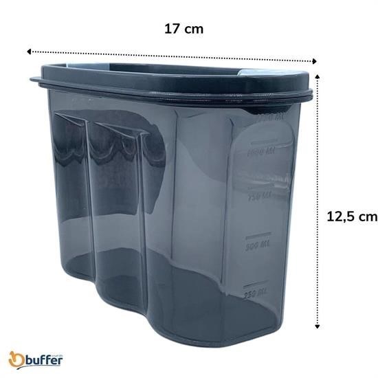 2 Kapaklı Ölçekli Erzak Saklama Kabı - 1,2 Litre - SA930 2 Kapaklı Ölçekli Erzak Saklama Kabı - 1,2 Litre - SA930
