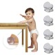 Bebek Çocuk Yumuşak ve Esnek Dairesel Şeffaf Yapışkanlı Güvenlik Köşe Koruyucu (4 Adet) Bebek Çocuk Yumuşak ve Esnek Dairesel Şeffaf Yapışkanlı Güvenlik Köşe Koruyucu (4 Adet)