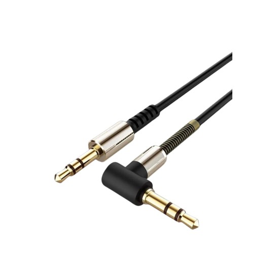 3.5mm AUX Kablosu Jak Erkek Erkek L Tipi 1 Metre Ses Aktarım Kablosu 3.5mm AUX Kablosu Jak Erkek Erkek L Tipi 1 Metre Ses Aktarım Kablosu