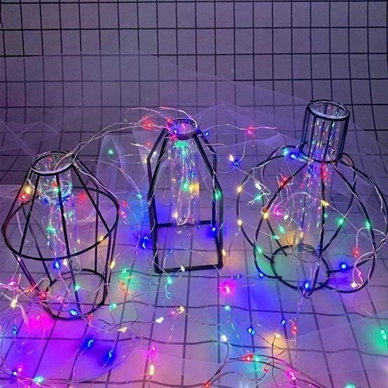Pilli Renkli Peri Led Işık Dekoratif Aydınlatma 5 Metre RGB Led Pilli Renkli Peri Led Işık Dekoratif Aydınlatma 5 Metre RGB Led