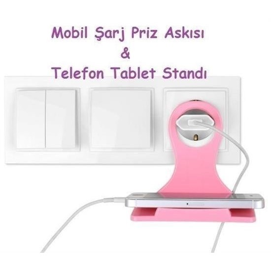 Universal Mobil Şarj Priz Askısı ve Telefon Tablet Tutucu Stand Universal Mobil Şarj Priz Askısı ve Telefon Tablet Tutucu Stand