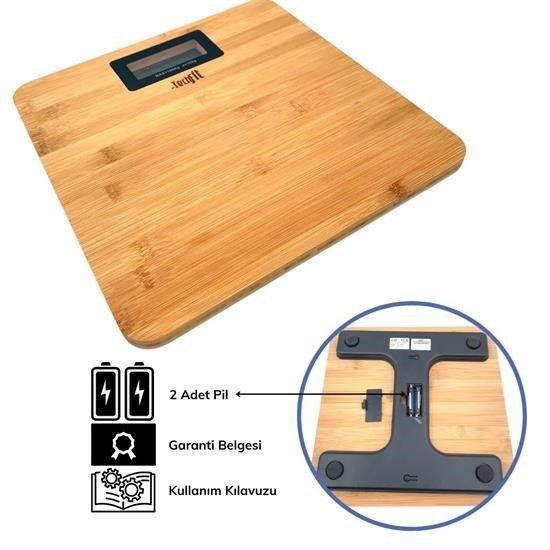 Techfit Bambu Banyo Baskülü Yüksek Hassasiyetli Darbelere Dijital Dayanıklı Terazi Tf 1065 M Techfit Bambu Banyo Baskülü Yüksek Hassasiyetli Darbelere Dijital Dayanıklı Terazi Tf 1065 M