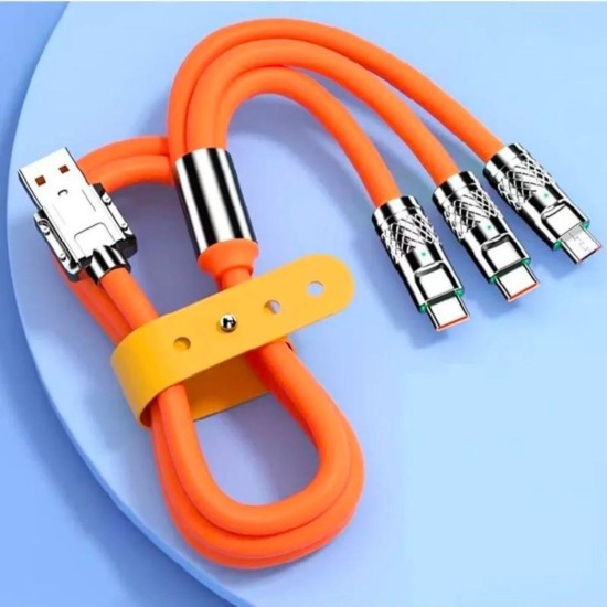 3 in 1 Type-C + Micro Usb + Lightning Hızlı Şarj Kablosu Silikon Kablo 1 Metre Opp Ambalaj 3 in 1 Type-C + Micro Usb + Lightning Hızlı Şarj Kablosu Silikon Kablo 1 Metre Opp Ambalaj