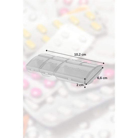 Haftalık 7 Bölmeli İlaç Saklama ve Hatırlatma Kutusu