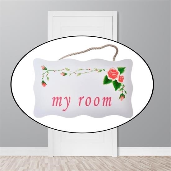 Decotown My Room Benim Odam Dekoratif Çiçek Desenli Kapı Askısı Decotown My Room Benim Odam Dekoratif Çiçek Desenli Kapı Askısı