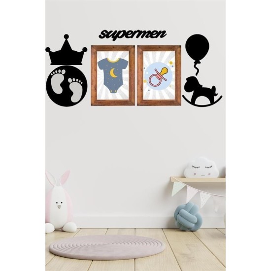 DECO103 Supermen Dekoratif Duvar Süsü Tablo Aksesuar Ahşap Tasarım Hediye Pano Sticker Seti DECO103 Supermen Dekoratif Duvar Süsü Tablo Aksesuar Ahşap Tasarım Hediye Pano Sticker Seti