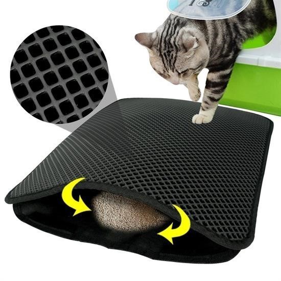 Kedi Tuvalet Önü Kum Toplayıcı Temizleyici Elekli Gri Paspas Kedi Tuvalet Önü Kum Toplayıcı Temizleyici Elekli Gri Paspas