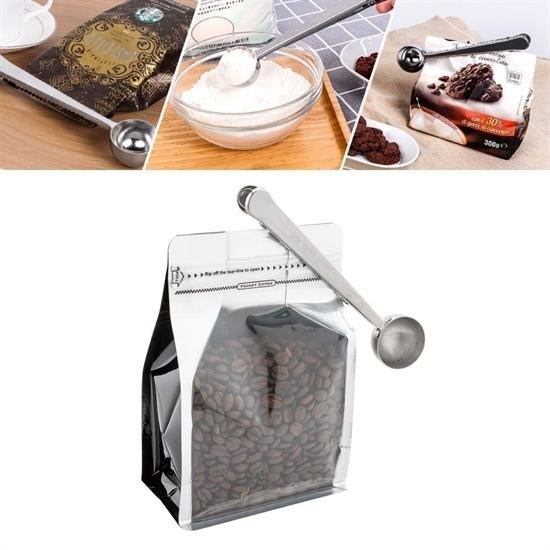 Mandallı Kahve Ölçü Kaşığı Silver Çok Fonksiyonlu Paslanmaz Çelik Kaşık Mandallı Kahve Ölçü Kaşığı Silver Çok Fonksiyonlu Paslanmaz Çelik Kaşık