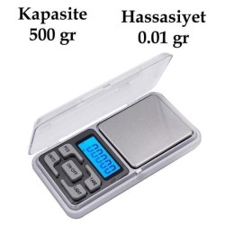 Dijital Hassas Elektronik Cep Terazi Tartı 500 Gr 001 Gr Hassasiyet