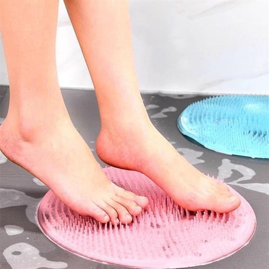 Silikon Fırçalı Banyo Masaj Matı ve Ayaklar için Topuk Masaj Paspası Silikon Fırçalı Banyo Masaj Matı ve Ayaklar için Topuk Masaj Paspası