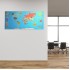RenkliAtlas DünyaHaritası Manyetik Yapıştırıcı Gerektirmeyen Duvar Stickerı 118 CM * 56 CM
