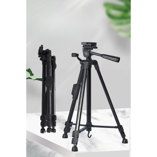 Telefon ve Fotoğraf Makinası Takılabilen Bluetooth Kumandalı 146 cm Tripod Telefon ve Fotoğraf Makinası Takılabilen Bluetooth Kumandalı 146 cm Tripod