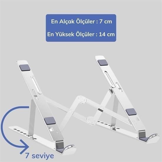 Ayarlanabilir Dizüstü Destek Tabanı Tamamen Katlanabilir Taşınabilir Laptop Yükseltici Ayarlanabilir Dizüstü Destek Tabanı Tamamen Katlanabilir Taşınabilir Laptop Yükseltici