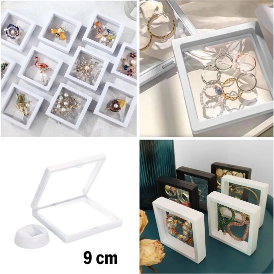 9x9 cm Standlı 3D Takı Ziynet Hatıra Koleksiyon Saklama Kutusu Şeffaf Film Çerçevesi 9x9 cm Standlı 3D Takı Ziynet Hatıra Koleksiyon Saklama Kutusu Şeffaf Film Çerçevesi