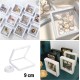 9x9 cm Standlı 3D Takı Ziynet Hatıra Koleksiyon Saklama Kutusu Şeffaf Film Çerçevesi 9x9 cm Standlı 3D Takı Ziynet Hatıra Koleksiyon Saklama Kutusu Şeffaf Film Çerçevesi