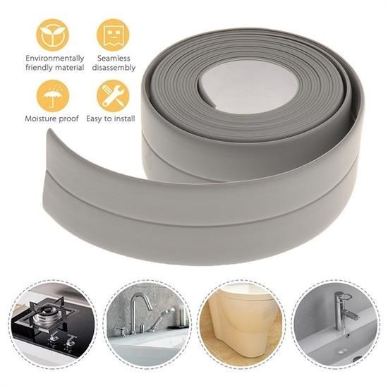 Gri Su Sızdırmaz Banyo Mutfak Lavabo Küvet İzolasyon Şerit Bant Gri Su Sızdırmaz Banyo Mutfak Lavabo Küvet İzolasyon Şerit Bant