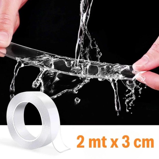 Ultra Güçlü Çift Taraflı 2 mt x 3 cm Çift Taraflı Nano Bant Ultra Güçlü Çift Taraflı 2 mt x 3 cm Çift Taraflı Nano Bant