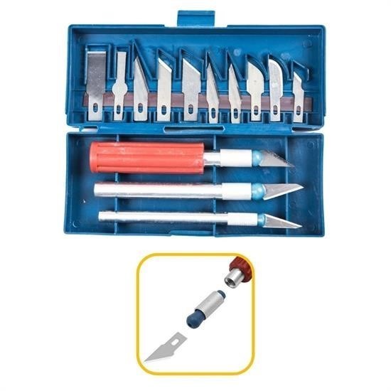 Zanaat 16 Parça Hobi Gravür Ahşap Heykel Çömlek Oyma Şekil Verme 13 Maket Bıçak Neşter Seti Zanaat 16 Parça Hobi Gravür Ahşap Heykel Çömlek Oyma Şekil Verme 13 Maket Bıçak Neşter Seti