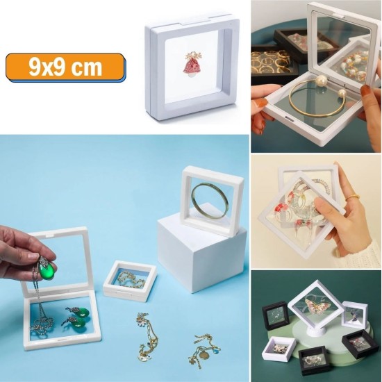 9x9 cm Standlı 3D Takı Ziynet Hatıra Koleksiyon Saklama Kutusu Şeffaf Film Çerçevesi 9x9 cm Standlı 3D Takı Ziynet Hatıra Koleksiyon Saklama Kutusu Şeffaf Film Çerçevesi