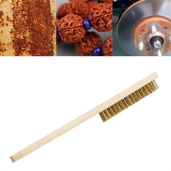 Metal Telli Fırça Ahşap Saplı Pas Kir Sökme Temizleme Fırçası Metal Telli Fırça Ahşap Saplı Pas Kir Sökme Temizleme Fırçası