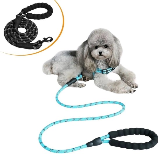 Reflektörlü Fosforlu Köpek Gezdirme Halatı Tasma Kayışı Metal Kancalı 130 cm Reflektörlü Fosforlu Köpek Gezdirme Halatı Tasma Kayışı Metal Kancalı 130 cm