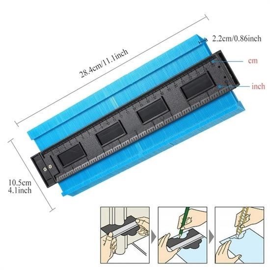 Kontur Ölçüm Cihazı Ahşap Fayans Şekillendirme Kalıbı 24 cm Kontur Ölçüm Cihazı Ahşap Fayans Şekillendirme Kalıbı 24 cm