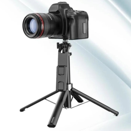 Fotoğraf Makinası ve Telefon Takılabilen 2si 1 Arada 2.2m Uzayan Selfie Çubuğu Kumandalı Tripod Fotoğraf Makinası ve Telefon Takılabilen 2si 1 Arada 2.2m Uzayan Selfie Çubuğu Kumandalı Tripod