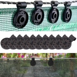 10 Adet Güneşlik Filesi Sabitleme Klipsleri, Gölgelik Bezi ve Brandalar İçin Dayanıklı Plastik Kelepçe Kancaları