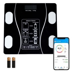 Dijital Baskül Yağ Ölçer Fonksiyonlu Akıllı Baskül Bluetooth Bağlantılı Tartı Dijital Baskül Yağ Ölçer Fonksiyonlu Akıllı Baskül Bluetooth Bağlantılı Tartı