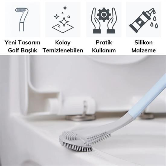 Golf Tasarımlı Silikon WC Klozet Mutfak Temizlik Fırçası Kanca Hediyeli Golf Tasarımlı Silikon WC Klozet Mutfak Temizlik Fırçası Kanca Hediyeli