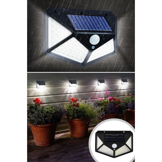 100 Ledli 3 Farklı Aydınlatma Ayarlı Solar Güneş Enerjili Hareket Sensörlü Bahçe Duvar Lambası 100 Ledli 3 Farklı Aydınlatma Ayarlı Solar Güneş Enerjili Hareket Sensörlü Bahçe Duvar Lambası
