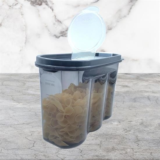 2 Kapaklı Ölçekli Erzak Saklama Kabı - 1,2 Litre - SA930 2 Kapaklı Ölçekli Erzak Saklama Kabı - 1,2 Litre - SA930