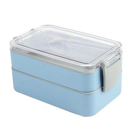 2 Bölmeli Çok Amaçlı 900 ml Kapasiteli Çatal Kaşıklı Dayanıklı Beslenme Kabı Yiyecek Kutusu 2 Bölmeli Çok Amaçlı 900 ml Kapasiteli Çatal Kaşıklı Dayanıklı Beslenme Kabı Yiyecek Kutusu