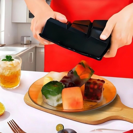 6'lı XL Küp Şeklinde Silikon Kolay Çıkabilen Buz Kalıbı