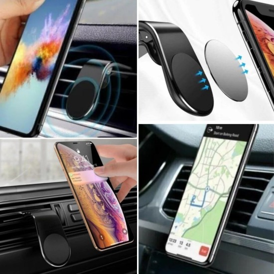 Havalanndırma Izgarasına Takılabilen Mandallı Mıknatıslı Oto Araç Içi Manyetik Telefon Tutucu Havalanndırma Izgarasına Takılabilen Mandallı Mıknatıslı Oto Araç Içi Manyetik Telefon Tutucu