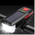 Solar Enerjili USB ile Şarj Edilebilir Ledli Bisiklet Feneri Kornalı ve Su Geçirmez Far