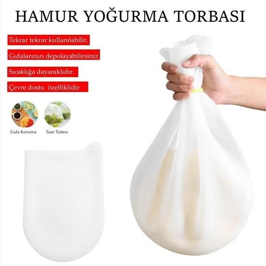 Orta Hamur Torbası Silikon Şeffaf Hamur Yoğurma Torbası Ekmek Makarna Mantı Hamuru Kolay Yo Orta Hamur Torbası Silikon Şeffaf Hamur Yoğurma Torbası Ekmek Makarna Mantı Hamuru Kolay Yo