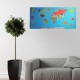 Renkli Atlas Dünya Haritası Manyetik Yapıştırıcı Gerektirmeyen Duvar Stickerı 118 CM * 56 CM Renkli Atlas Dünya Haritası Manyetik Yapıştırıcı Gerektirmeyen Duvar Stickerı 118 CM * 56 CM