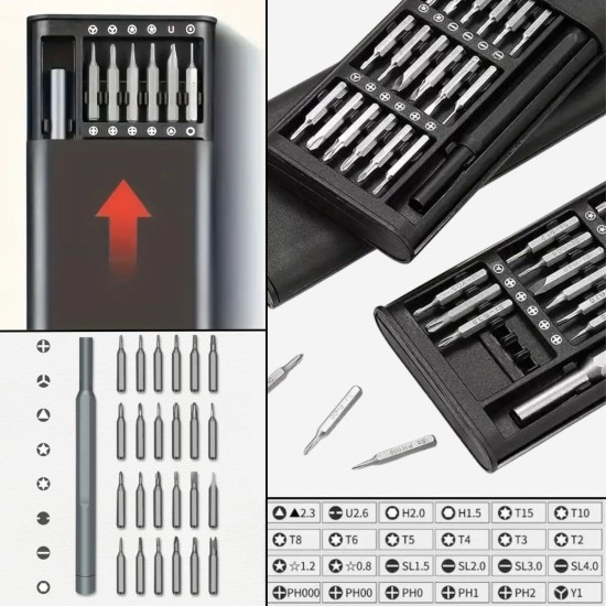 Engithalat 25 Parça 24 farklı uçlu Mıknatıslı 25 in 1 Tornavida Seti Engithalat 25 Parça 24 farklı uçlu Mıknatıslı 25 in 1 Tornavida Seti