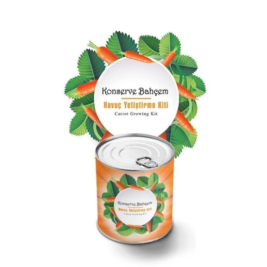 Konserve Bahçem Evde Konservede Havuç Yetiştirme Büyütme Kiti Konserve Bahçem Evde Konservede Havuç Yetiştirme Büyütme Kiti