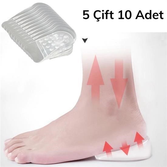 10 adet Ayakkabı Boy Uzatıcı Anatomik Ortapedik Silikon Tabanlık 10 adet Ayakkabı Boy Uzatıcı Anatomik Ortapedik Silikon Tabanlık